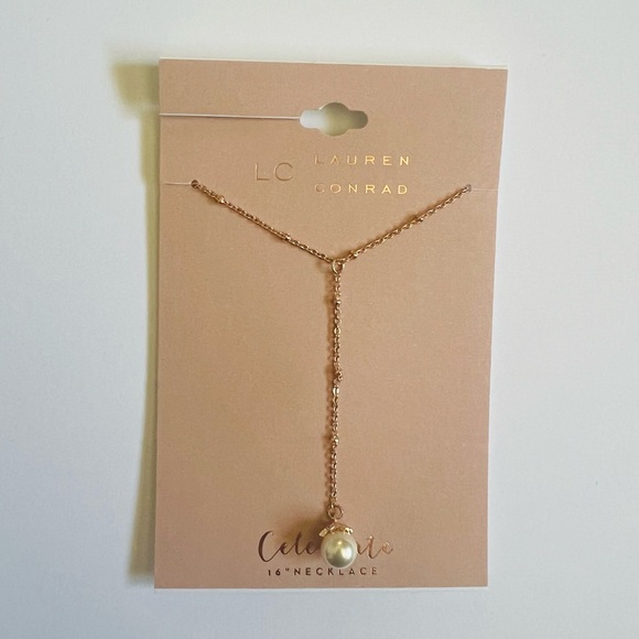 LC Lauren Conrad Jewelry - NWT LC Lauren Conrad Rose Gold Necklace with Pearl Pendant✨